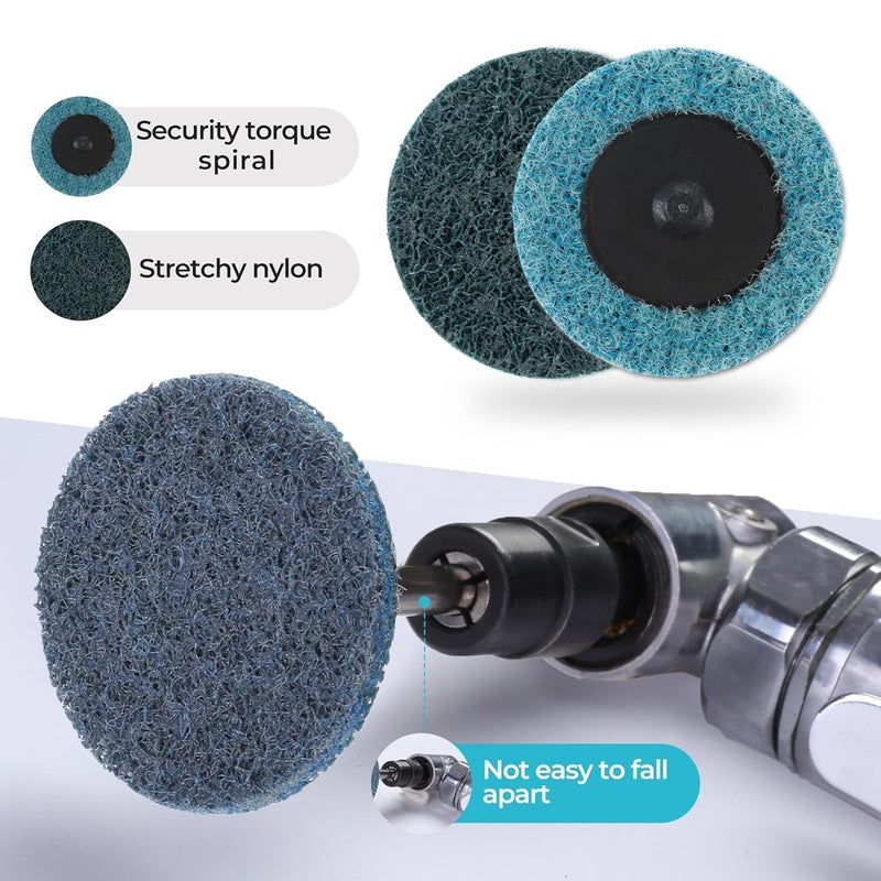 Shawya 46 PCS Sanding Discs 2 Inch Quick Change Sanding Discs Die Grinder Sanding Disc Fine Coarse Medium Surface Conditioning Discs for Burr Finish Rust Paint Removal - Image 4